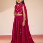 Rani Satin Wedding Wear Girls Lehenga Choli Set