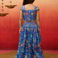 Organza Lehenga Set with Choli for Girls | Blue | Diwali