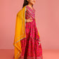 Pink Cambric Cotton Wedding Wear Girls Lehenga Choli Set