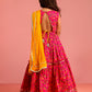 Pink Cambric Cotton Wedding Wear Girls Lehenga Choli Set