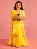 Yellow Cambric Cotton Wedding Wear Girls Lehenga Choli Set