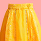 Yellow Cambric Cotton Wedding Wear Girls Lehenga Choli Set