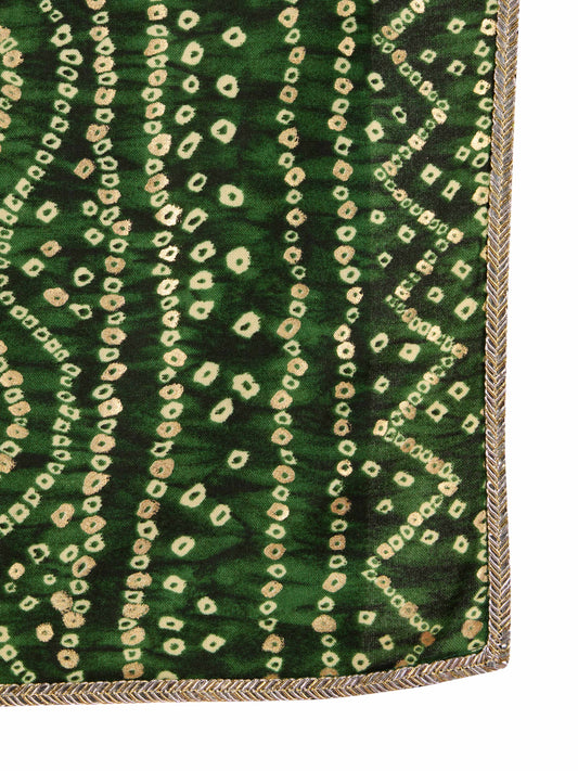 Green Rayon Festival Men's Dupatta