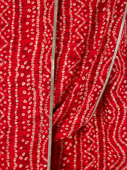 Red Rayon Festival Men's Dupatta