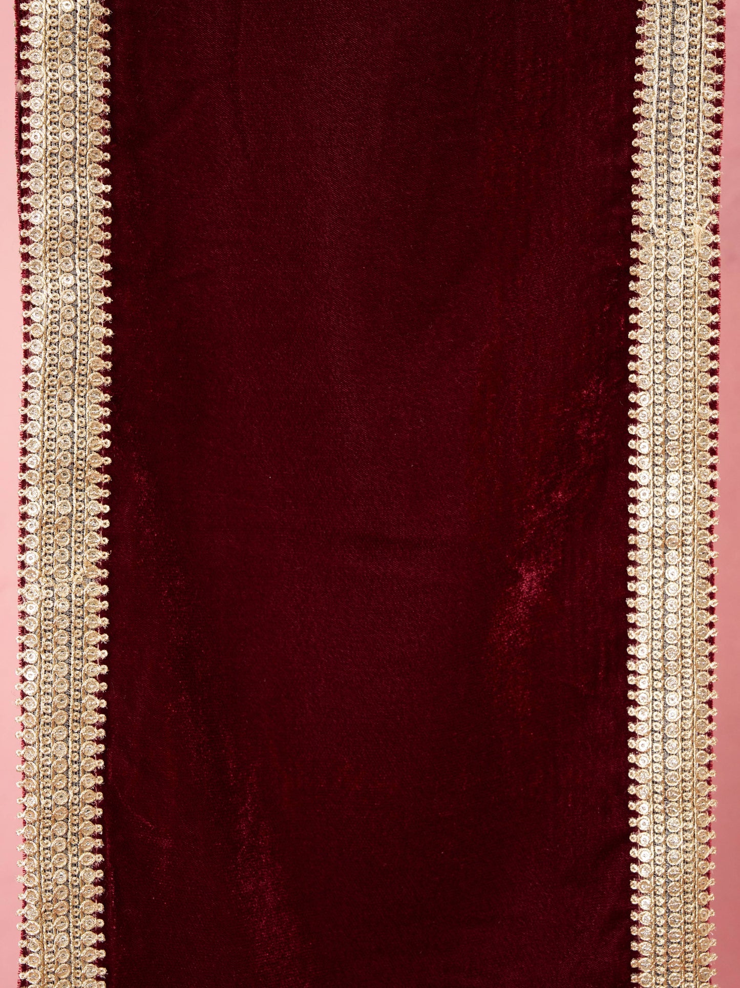 Maroon Velvet Festival Wear Men's Dupatta