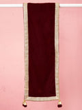 Maroon Velvet Festival Wear Men's Dupatta