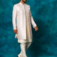 Purple Silk Blend Wedding Men's Indo Western Set