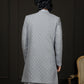 Aqua Silk Blend Wedding Men's Indo Western