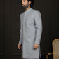 Aqua Silk Blend Wedding Men's Indo Western