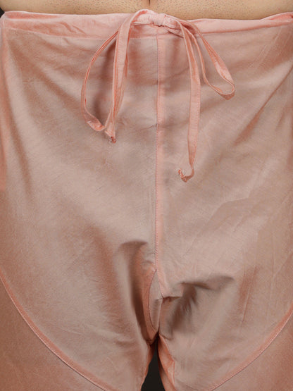 Peach Silk Blend Wedding Men's Indo Western