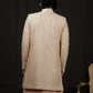 Peach Silk Blend Wedding Men's Indo Western