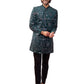 Brown Silk Blend Wedding Men's Indo Western Set