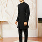 Black Silk Blend Festival Men's Indo Western Set