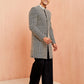 Black Stunning Silk Blend Wedding Men's Indo Western Set