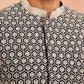 Stylist Black Silk Blend Wedding Men's Indo Western Set