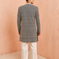 Stylist Black Silk Blend Wedding Men's Indo Western Set