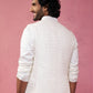 Cream Silk Blend Party Wear Men's Jacket