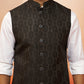 Designer Black Silk Blend Party Wear Men's Jacket