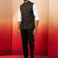 Designer Black Silk Blend Party Wear Men's Jacket