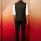 Designer Black Silk Blend Party Wear Men's Jacket