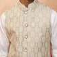 Grey Silk Blend Party Wedding Wear Men's Jacket