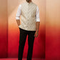Grey Silk Blend Party Wedding Wear Men's Jacket