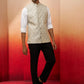 Grey Silk Blend Party Wedding Wear Men's Jacket