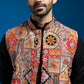 Chocolate Silk Blend Party Wear Men's Jacket