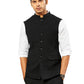 Black Silk Blend Party Wear Men's Jacket