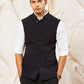Wine Silk Blend Party Wear Men's Jacket