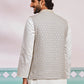 Grey Silk Blend Party Wear Men's Jacket