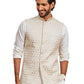 Off White Silk Blend Party Wear Men's Jacket