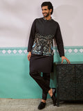 Black Silk Blend Wedding Wear Men's Jacket