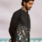 Black Silk Blend Wedding Wear Men's Jacket