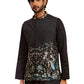Black Silk Blend Wedding Wear Men's Jacket