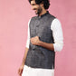 Grey Silk Blend Festival Wear Men's Jacket