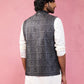 Grey Silk Blend Festival Wear Men's Jacket