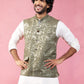 Mint Silk Blend Party Wear Men's Jacket