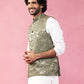 Mint Silk Blend Party Wear Men's Jacket