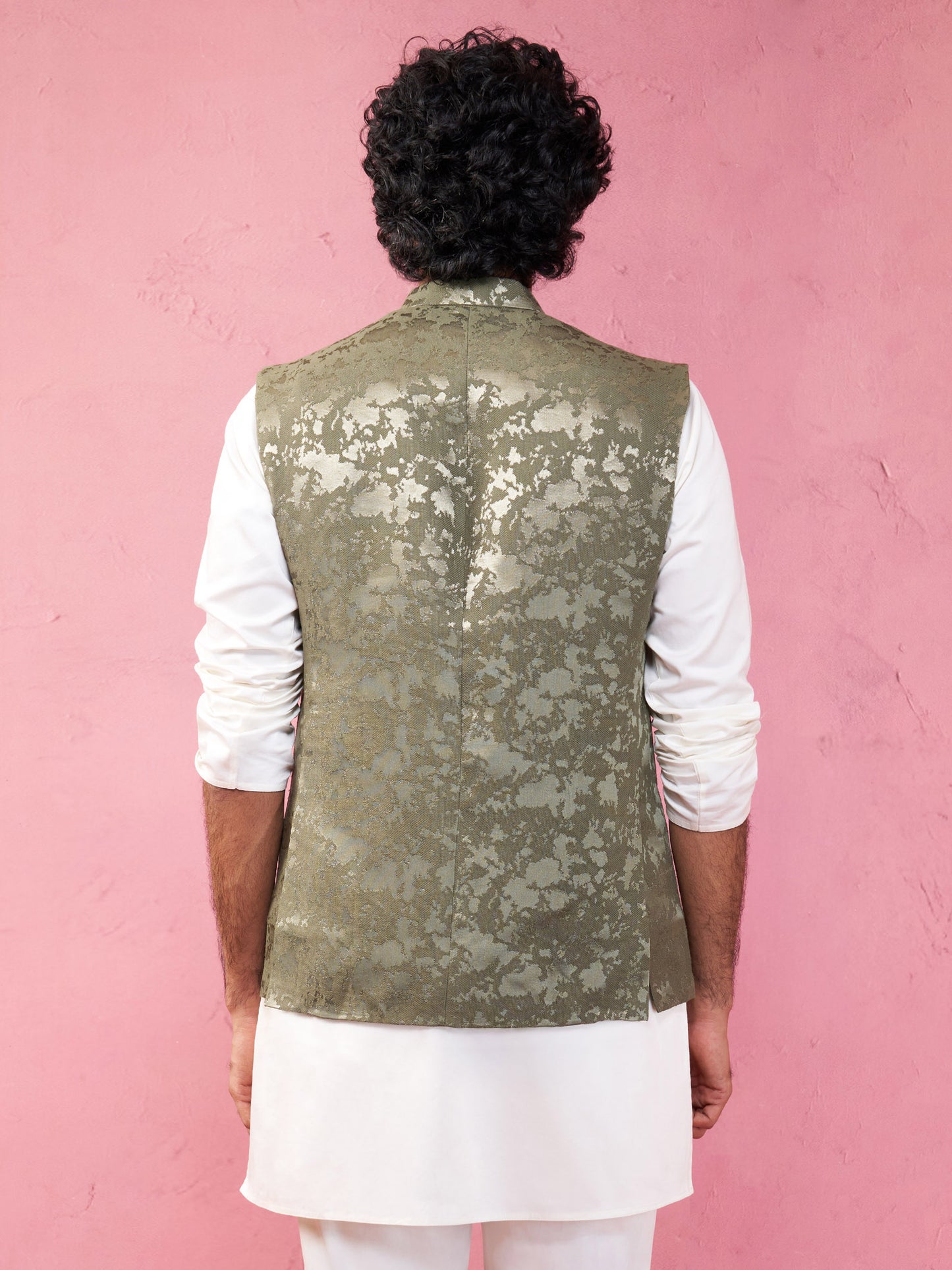 Mint Silk Blend Party Wear Men's Jacket