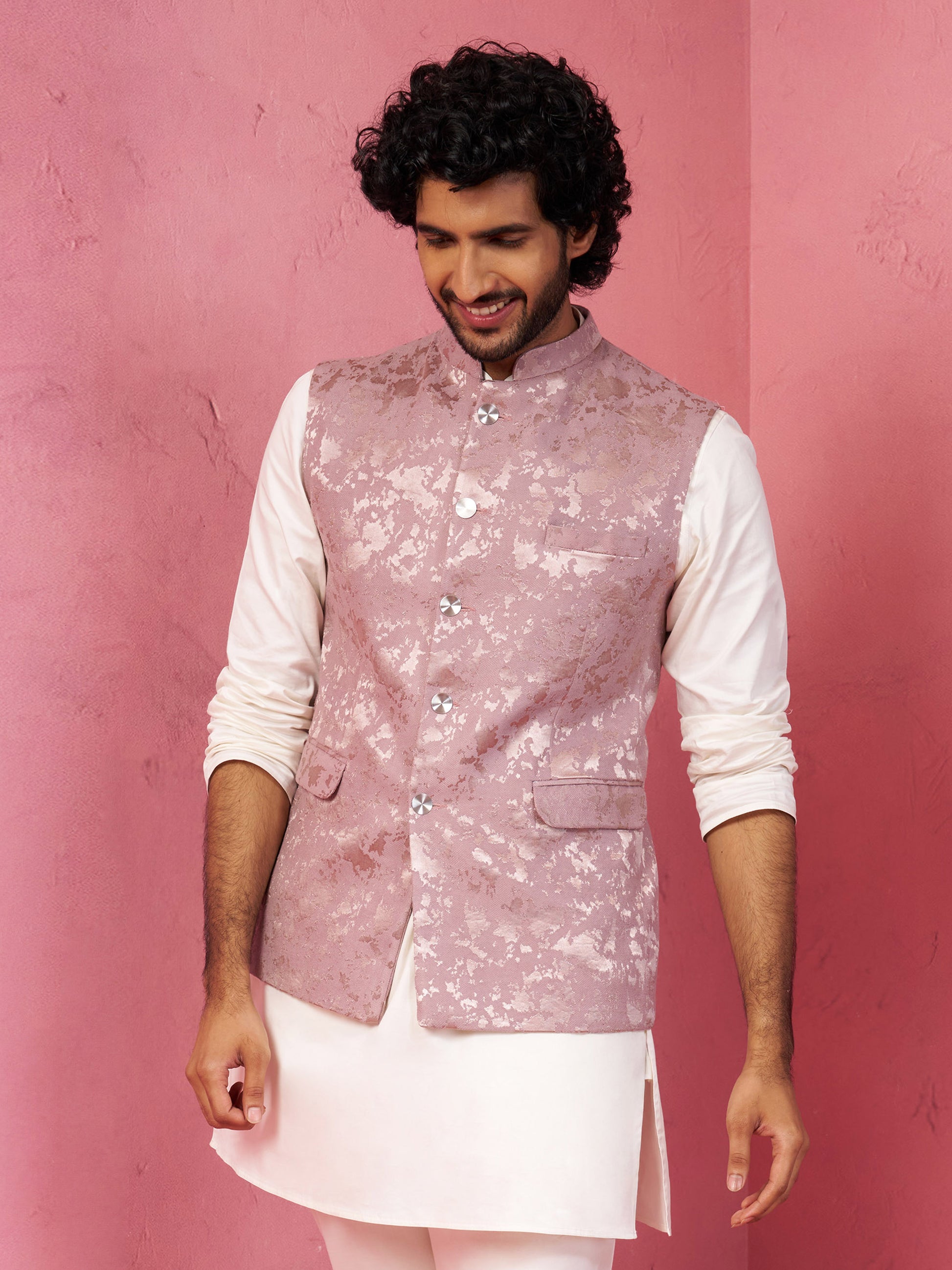 Onion Silk Blend Party Wear Men's Jacket