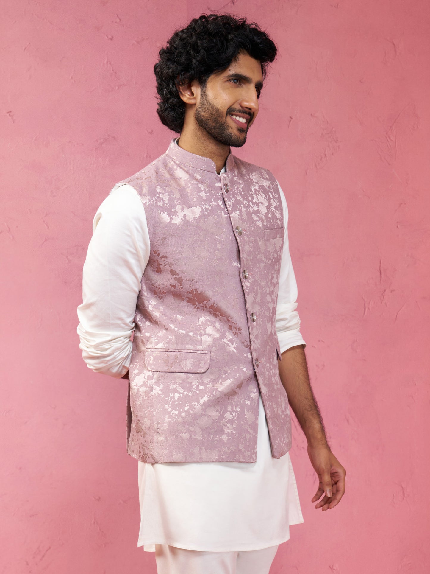 Onion Silk Blend Party Wear Men's Jacket