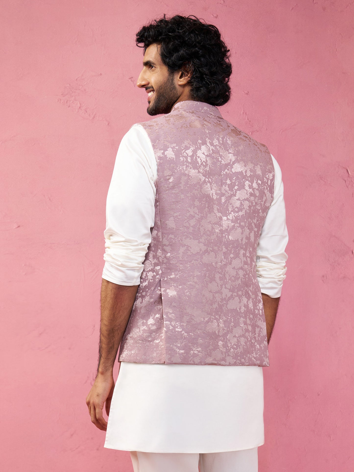 Onion Silk Blend Party Wear Men's Jacket