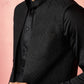 Black Silk Blend Festival Wear Men's Jacket
