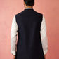 Navy Blue Silk Blend Wedding Wear Men's Jacket