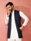 Blue Silk Blend Festival Men's Jacket