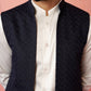 Blue Silk Blend Festival Men's Jacket
