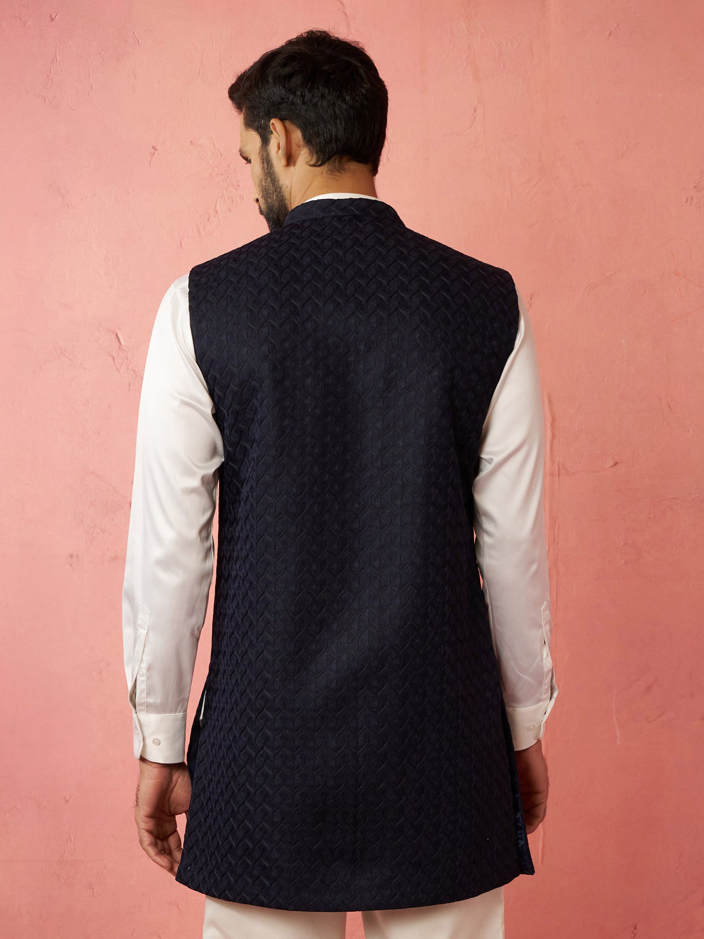 Blue Silk Blend Festival Men's Jacket