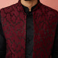 Wine Silk Blend Weadding Wear Men's Jacket