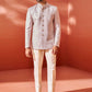 Purple Silk Blend Festival Men's Jacket Set